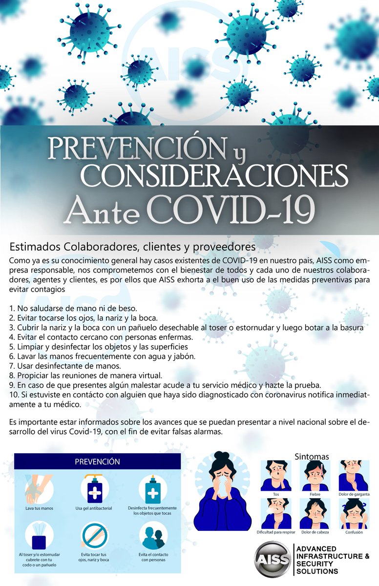 aissmx's tweet photo. AISS se preocupa por ti... https://t.co/zOGQlcHcKA
