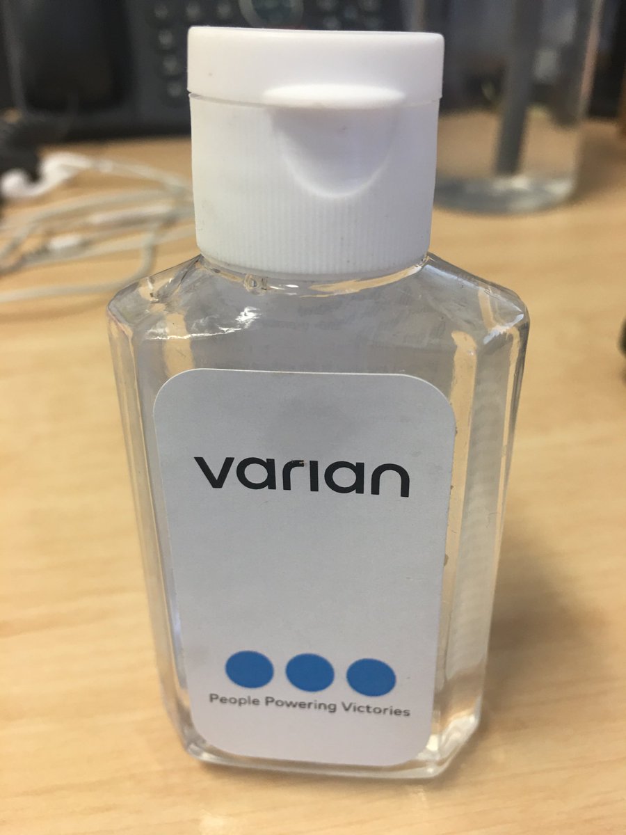 Thank you ⁦<a href="/VarianMedSys/">Varian</a>⁩ for this little treat I just found in my desk. #handsanitizer saving lives in more ways than one!
