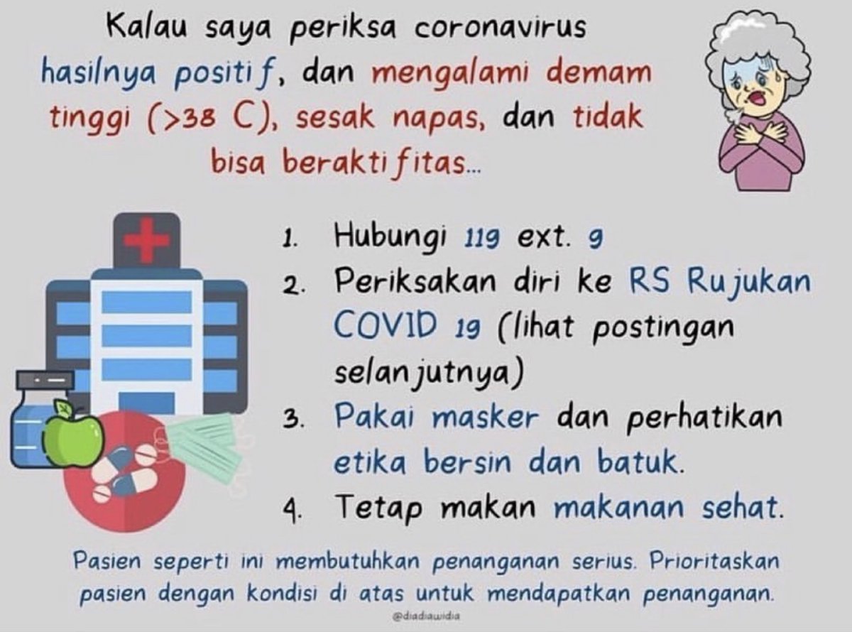jokoanwar's tweet photo. Kalau kamu positif Covid-19, apa yang harus kamu lakukan?
(Bagian 1 dari 2) https://t.co/8rBM9pGZ9p