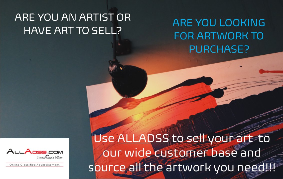 all_adsstt's tweet photo. Are you an artist or have artwork to sell, check out website where you can sell to our wide customer base as well have access to a number of new and used artwork for you to purchase..
#alladss #wedsite #ecommerce #widecustomerbase #artwork #sell #purchase #new #used https://t.co/TDAbZIZRGj