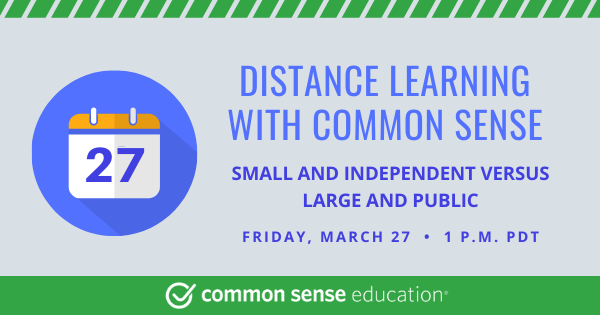 CommonSenseEd's tweet photo. In our new weekly video series, we'll talk w/ educators from across the country to learn how they are coping with #schoolclosures, putting together #distancelearning plans, + addressing the challenges. Join @molapus Friday w/ @steve_zanotti + @billselak!
https://t.co/IWA1elGCA2 https://t.co/RgXSuqyVRE