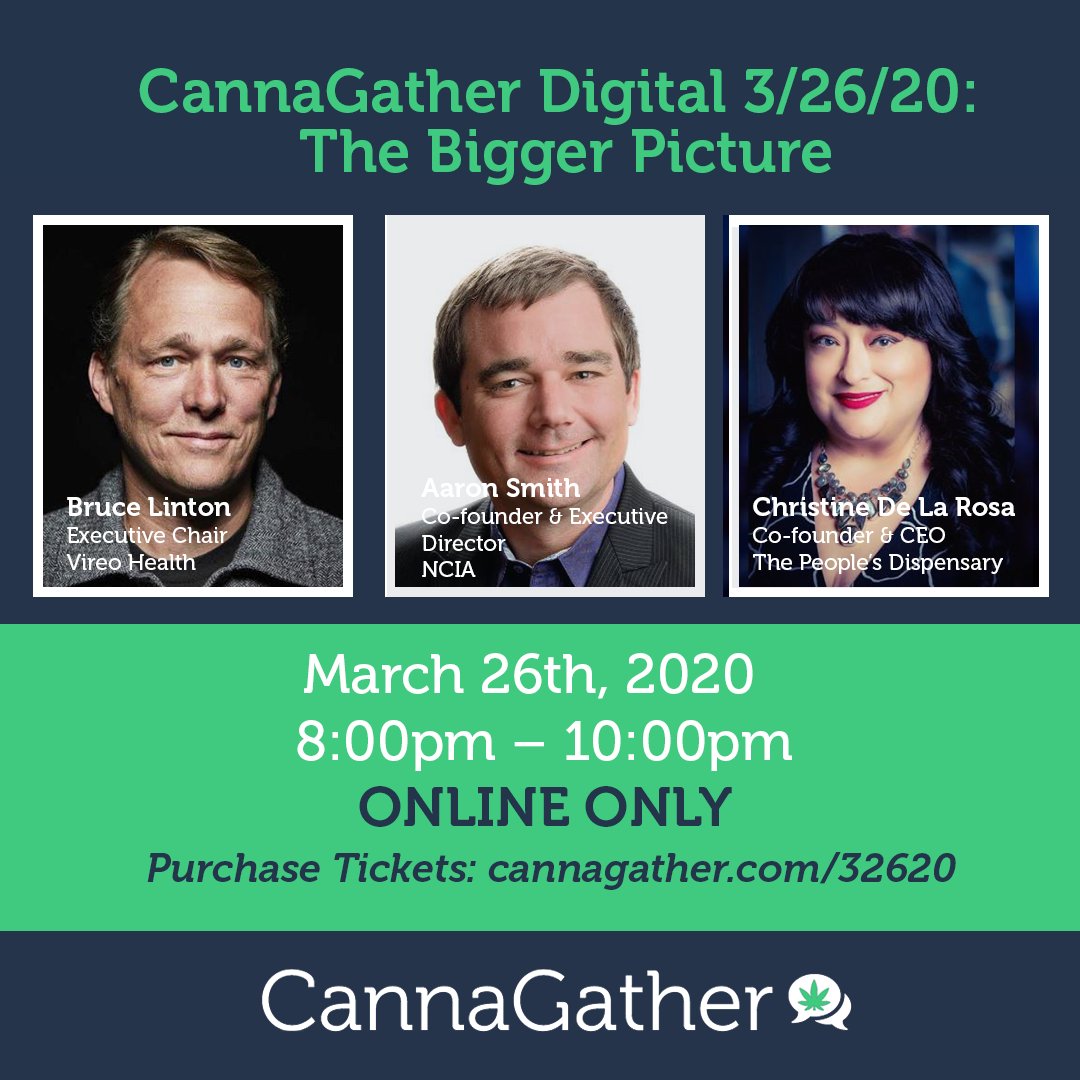 We have another very informative digital event going on tomorrow night and you don't want to miss this one!

Sign up for this FREE event tomorrow night:
cannagather.com/32620

See you online!