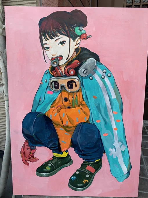 明日からのグループ展、設営に向かっております。いろんな大人にご迷惑をおかけしながら現状の全力を出せた展示ができそうです。
グッズもたくさんあるのと、原画をぜひ見に来てほしいです。 