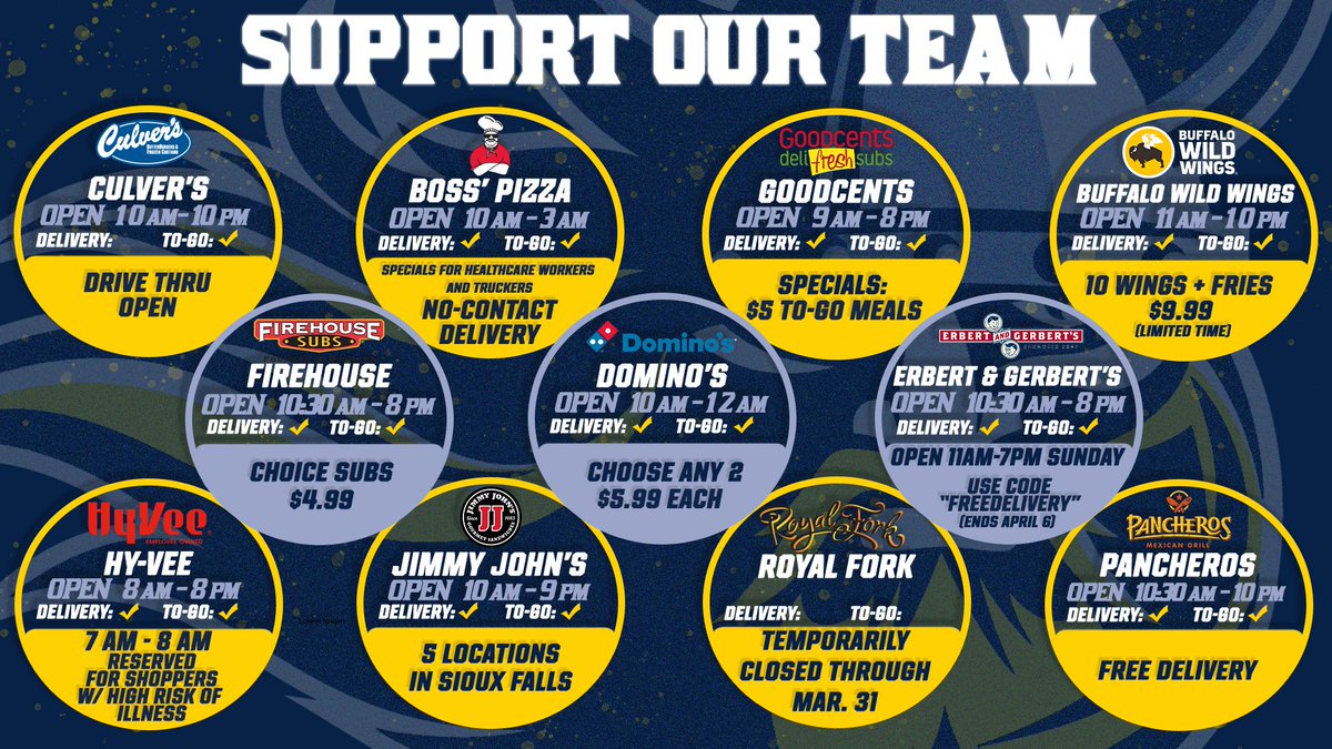 Viking fans, we encourage you to support businesses that make an impact in our community ⚔️ Here are some of our great partners that make a difference all year long for Augustana  #BuildingChampions