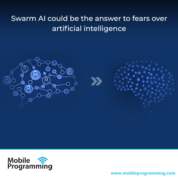 mobileappsprog's tweet image. Modeled on biological swarms like a bee swarm, the Artificial Swarm Intelligence or Swarm AI is an exciting development in the field of artificial intelligence. 
#mobileprogramming
