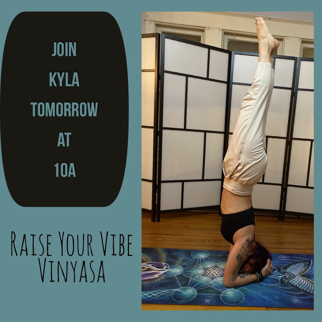Join Kyla for Raise Your Vibe Vinyasa Live Stream tomorrow at 10a!
 *
*
*
Register though the FitDEGREE App to be sent the details! If you have any questions or concerns text: 856.975.0789. 😊 
#pinklotusnj #yoga #yogaforall #mullicahillnj #fitdegree #livestream #zoom #stayhome