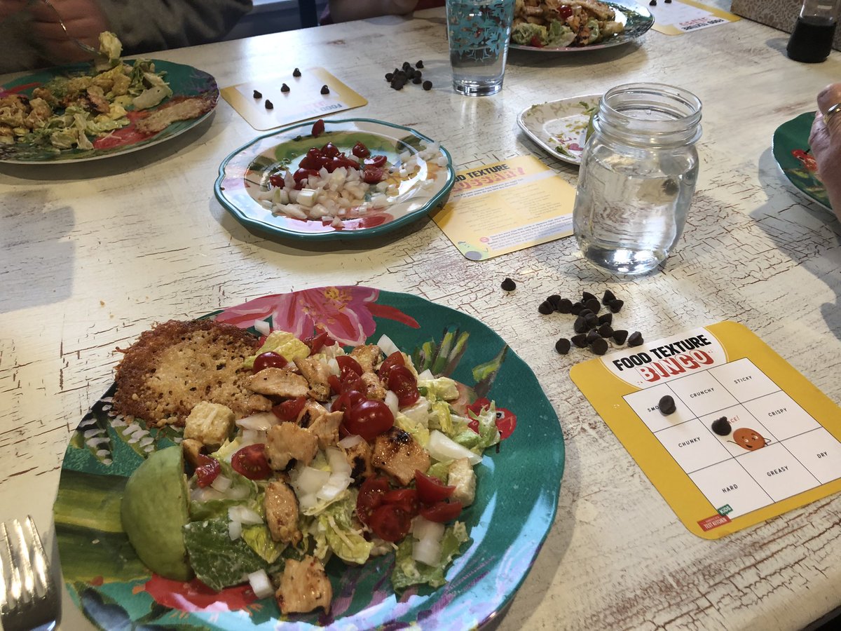 chrissacooks's tweet photo. Riveting βFood Texture Bingoβ @TestKitchen competition tonight at the Sullivan dinner table π½ Zoey took home the mindful eating π Try yourself to identify the over 75 food textures found on your plate #ATKKIDS #MindfulKitchen https://t.co/R165xPWK37