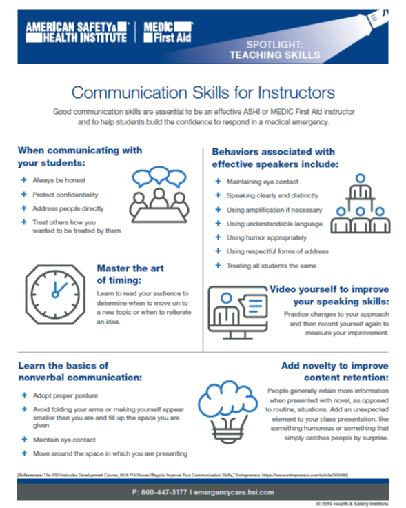 AshiMedic's tweet image. Here are six ways instructors can hone their communication skills and deliver more effective training: 💡 hubs.ly/H0nTzYD0 #CPRTraining #CPRInstructor #FirstAidInstructor