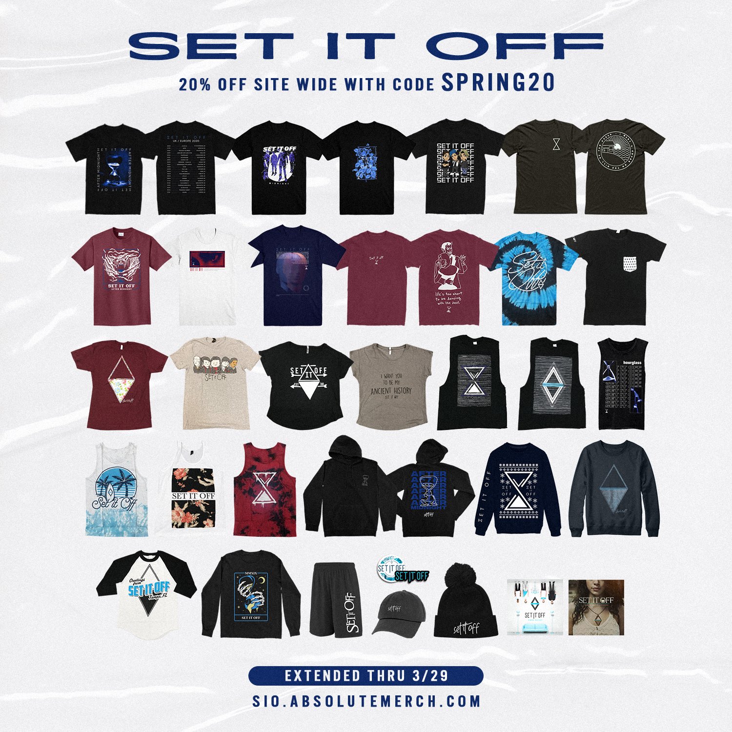 Set it off band merch sale
