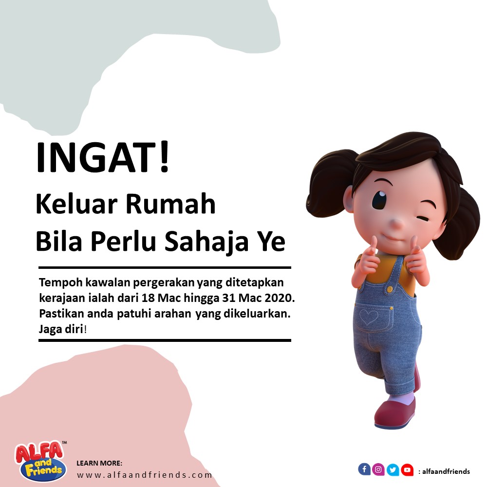 Keluar rumah bila perlu sahaja. Ayuh bantu Malaysia untuk menangani kes COVID-19 ini dari terus merebak. Cegah sebelum parah.
#ALFAandFriends
#COVID19
#StaySafeStayAtHome
#dudukrumah https://t.co/NBpDIJlTrK