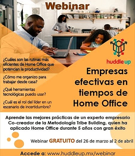 AcademiadelaInd's tweet photo. Para dar #Continuidad a tu #empresa es necesaria la  #capacitación que nos ayudará a enfrentar de manera exitosa el momento que estamos viviendo. Inscríbete al #webinargratuito hecho por expertos de #HuddleUp 
#teletrabajo #TrabajoEnCasa #HomeOffice #YoMeQuedoEnMiCasa https://t.co/YJYkWg9twt