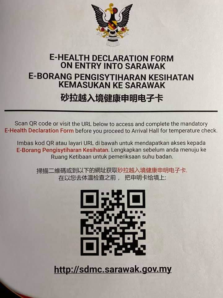 Health declaration form to enter sarawak