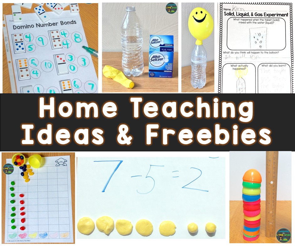Home Teaching Ideas &amp; Freebies - How to Keep Kids Busy &amp; Learning lessons4littleones.com/2020/03/23/hom…