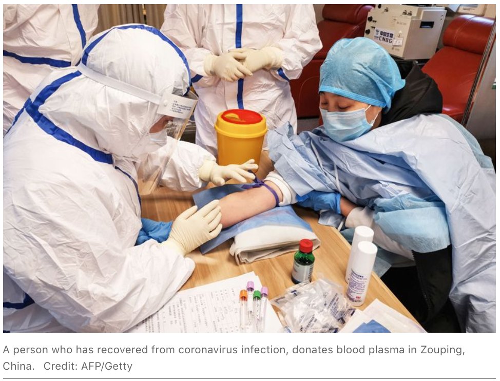 New York hospitals to begin treating #COVID19 patients with convalescent serum [the fraction of blood that contains antibodies, but not red blood cells — from people who have recovered from COVID-19]. go.nature.com/2xrM9wI