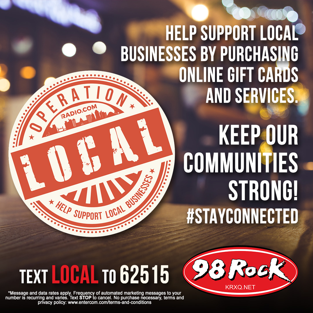 Sacs98ROCK's tweet image. Whether it&apos;s ordering takeout or purchasing a gift card to use later, every little bit of help counts! Check out our Operation Local page at krxq.net/stayconnected and find out how you can support local businesses affected by coronavirus. #stayconnected #operationlocal