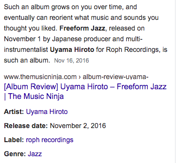 Freeform Jazz — Uyama Hiroto