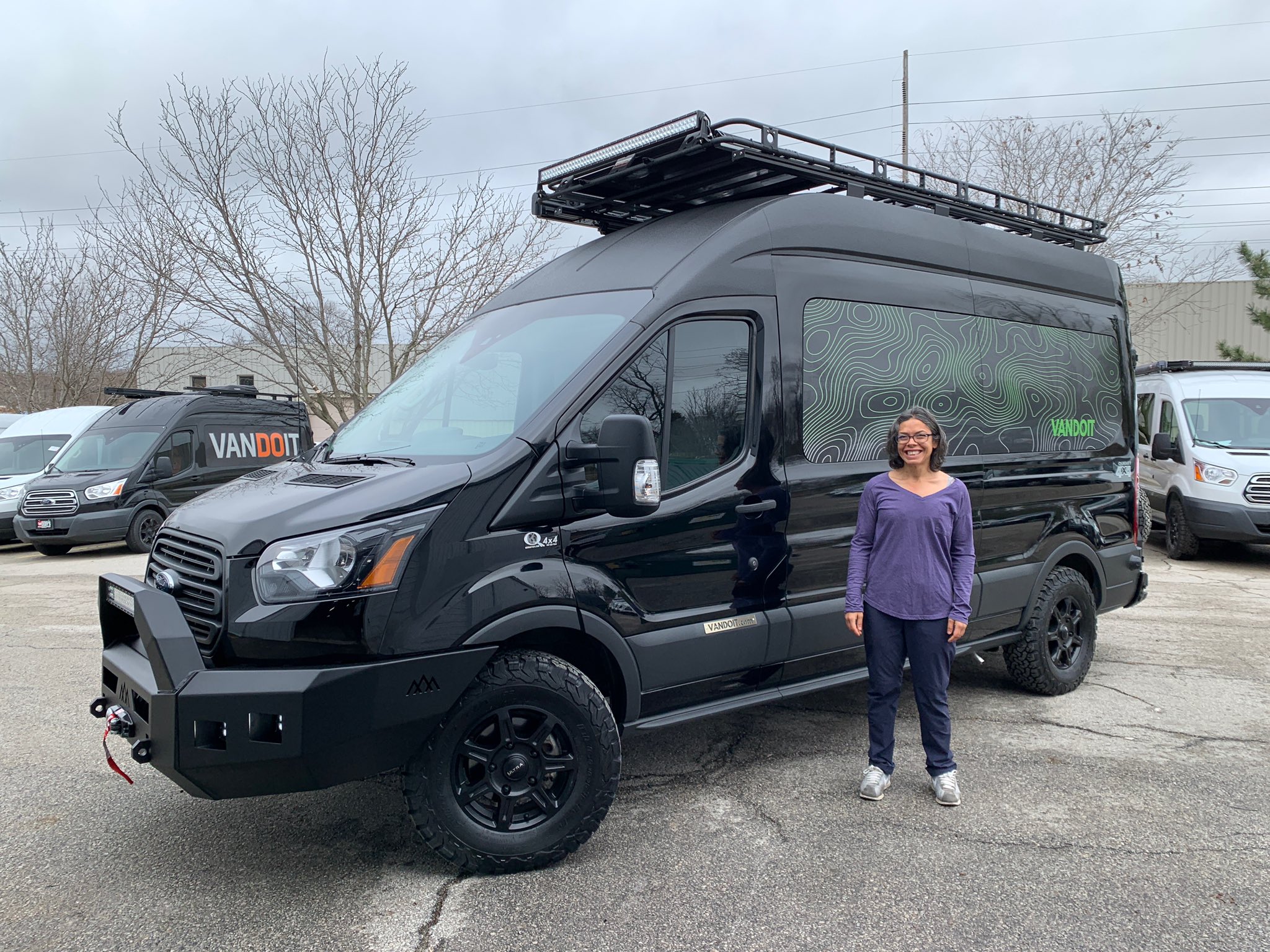 Vandoit on X Julianne recently picked up her custom VanDOit DO rig w quigley4x4. This High Roof Ecoboost ford Transit is decked out w backwoodsadventuremods front rear bumper sets linexnorthamerica ro...