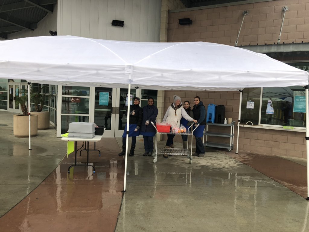 Rain or shine SYHS giving out lunches.  Over 200 served!