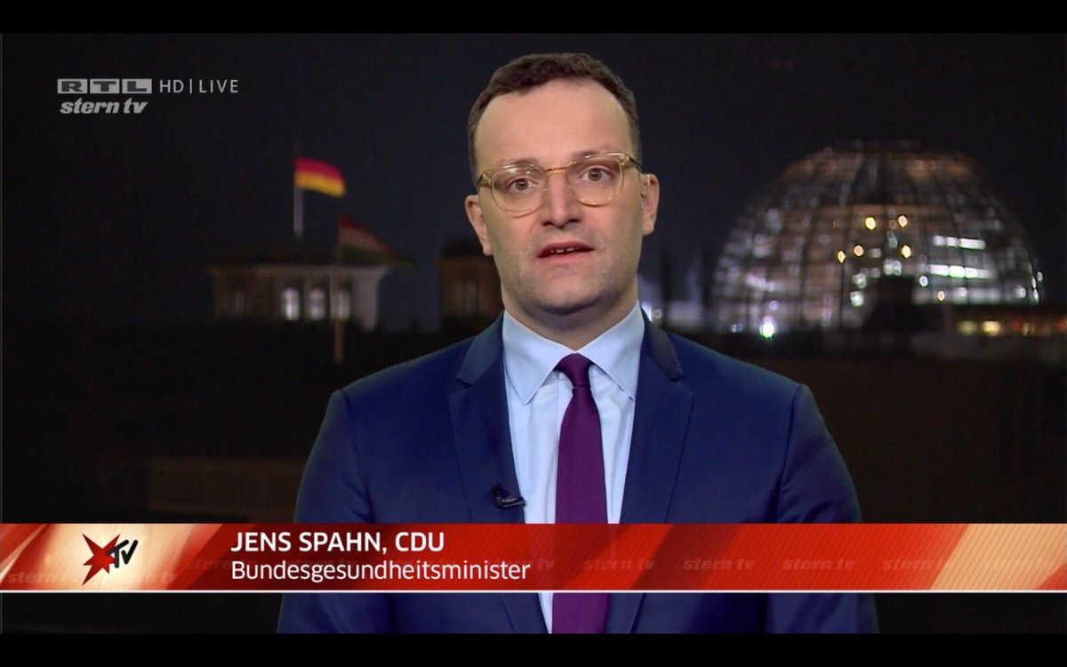 „Wir können morgen endlich die ersten 10 Millionen Atemschutzmasken an Ärzte und Kliniken liefern. Danke an die @kbv4u und die Bundesländer, die uns beim Verteilen unterstützen', sagte @jensspahn heute bei @sterntv.