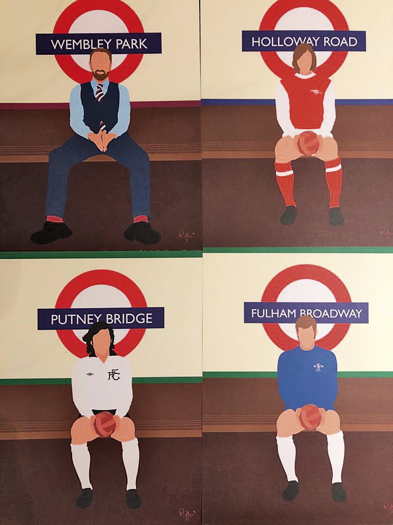 PrintsbyPablo's tweet photo. LONDON CALLING (40cm x 30cm) #Football #Art #Prints #AFC #CFC #CPFC #FFC #THFC #WHUFC #COYG #COYS #COYI #ThreeLions #England #Millwall #GeorgeBest #CharlieGeorge #JimmyGreaves #BarryKitchener #JimCannon #GarethSouthgate #PeterOsgood #London #Wembley #WembleyPark https://t.co/kZEMdVNGQM