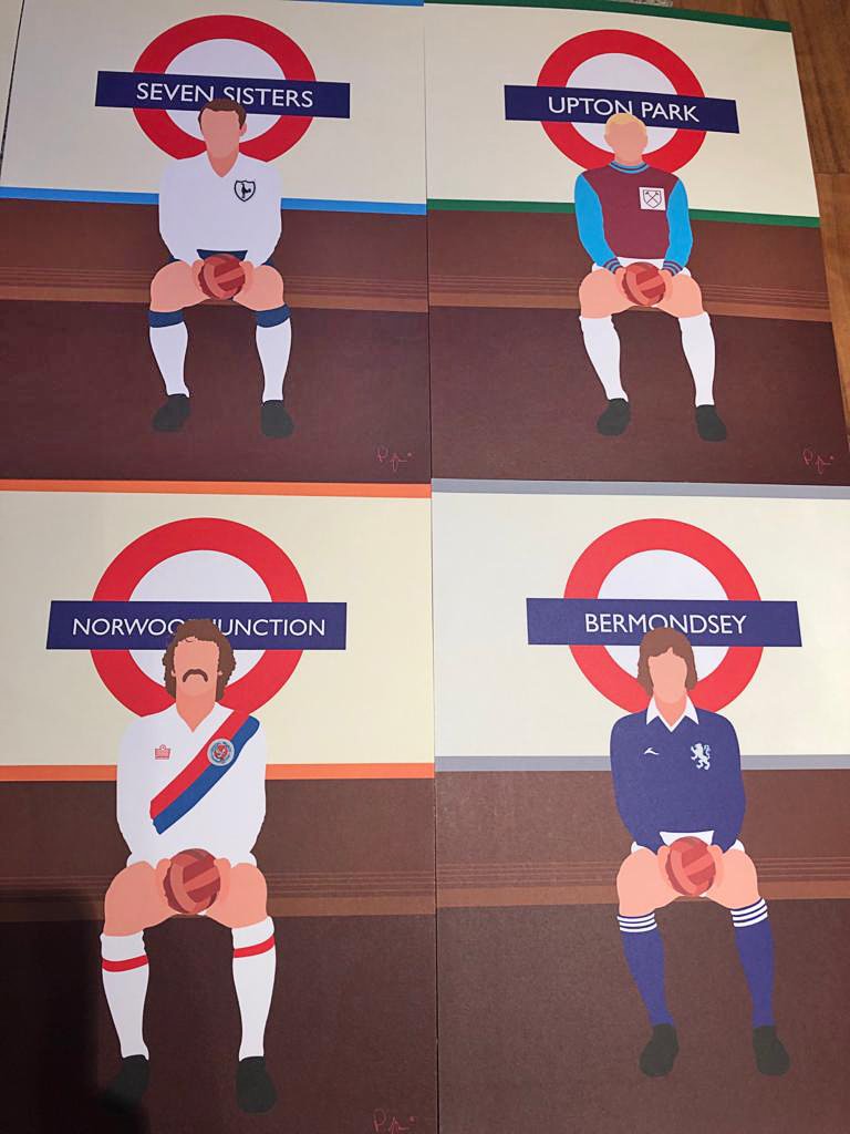 PrintsbyPablo's tweet photo. LONDON CALLING (40cm x 30cm) #Football #Art #Prints #AFC #CFC #CPFC #FFC #THFC #WHUFC #COYG #COYS #COYI #ThreeLions #England #Millwall #GeorgeBest #CharlieGeorge #JimmyGreaves #BarryKitchener #JimCannon #GarethSouthgate #PeterOsgood #London #Wembley #WembleyPark https://t.co/kZEMdVNGQM