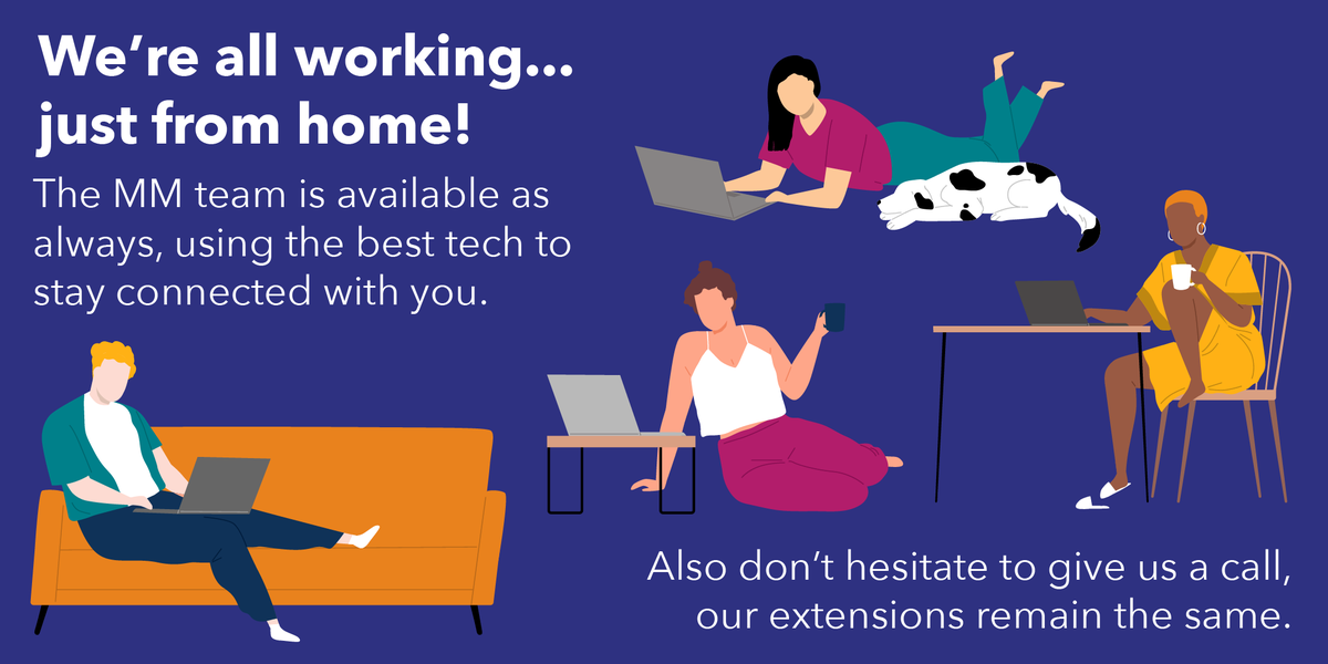 We're here! Just practicing social distancing.