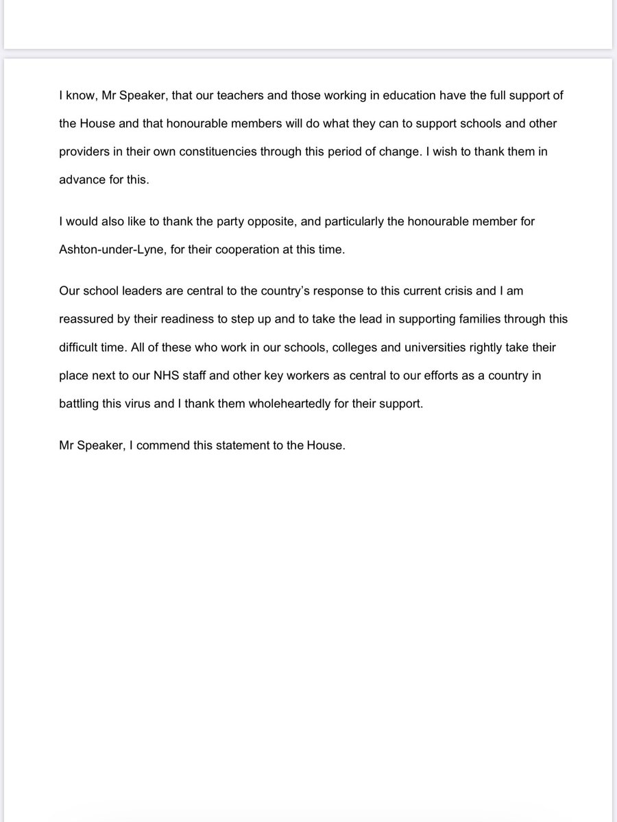 <a href="/teacherhead/">Tom Sherrington</a> <a href="/GavinWilliamson/">Sir Gavin Williamson CBE MP</a> <a href="/educationgovuk/">Department for Education</a> It is clear in this transcript of the speech. Helpfully provided to me by @halfon4harlowMP