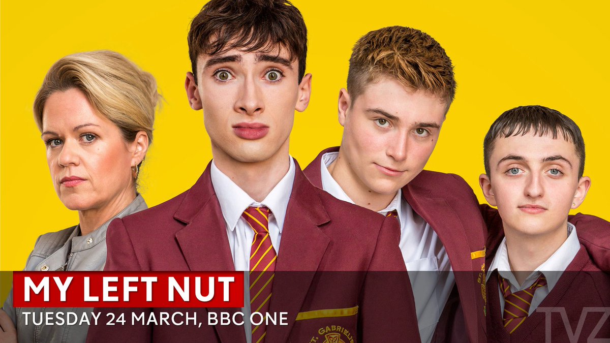 BBC Three's #MyLeftNut gets its first showing on TV next Tuesday at 10:45pm on BBC One, and continues weekly.

Drama about a teenager who's horrified to discover a swelling on his testicle. Can he keep it a secret from his friends, family and the girl he has a crush on?