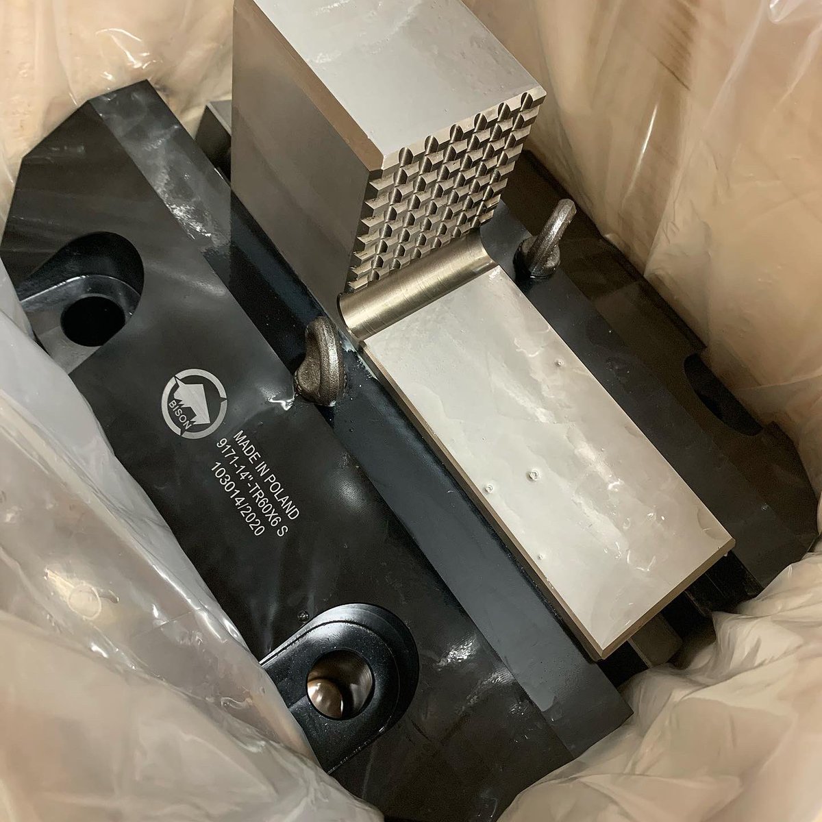 BISONUSACorp's tweet photo. Did you know BISON does custom jobs as well?! Here are some custom box jaws getting packed up to ship out! https://t.co/eLTn9HY27D