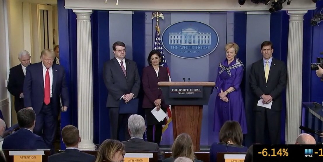 STUDIO_OSLO_LA's tweet photo. @Kurt_Singstad Perhaps more scary is the faux Corinthian order columns specially imported from Trump tower for this important briefing! 😬 https://t.co/S8a7SweQ8z
