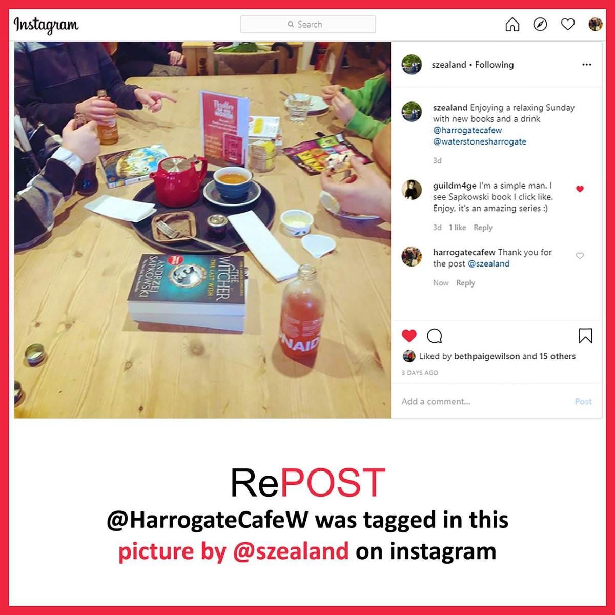 HarrogateCafeW's tweet photo. We love to see pictures taken by our customers at Harrogate Cafe W

Here's one from https://t.co/0P1jP4k5dz https://t.co/CAh6So4bvb