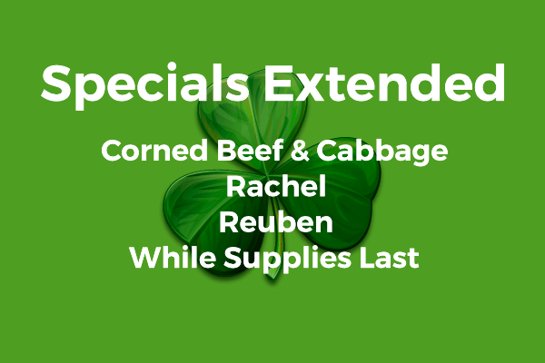 ThePointBurien's tweet photo. Guess what! Our Saint Paddy’s Day specials are still available and going fast! Didn’t get your fill yesterday, or want more...? Order Now! https://t.co/VqzrfajOWd #thepointburien #gettothepoint #burien #burienstrong https://t.co/IlwkDj4rA5