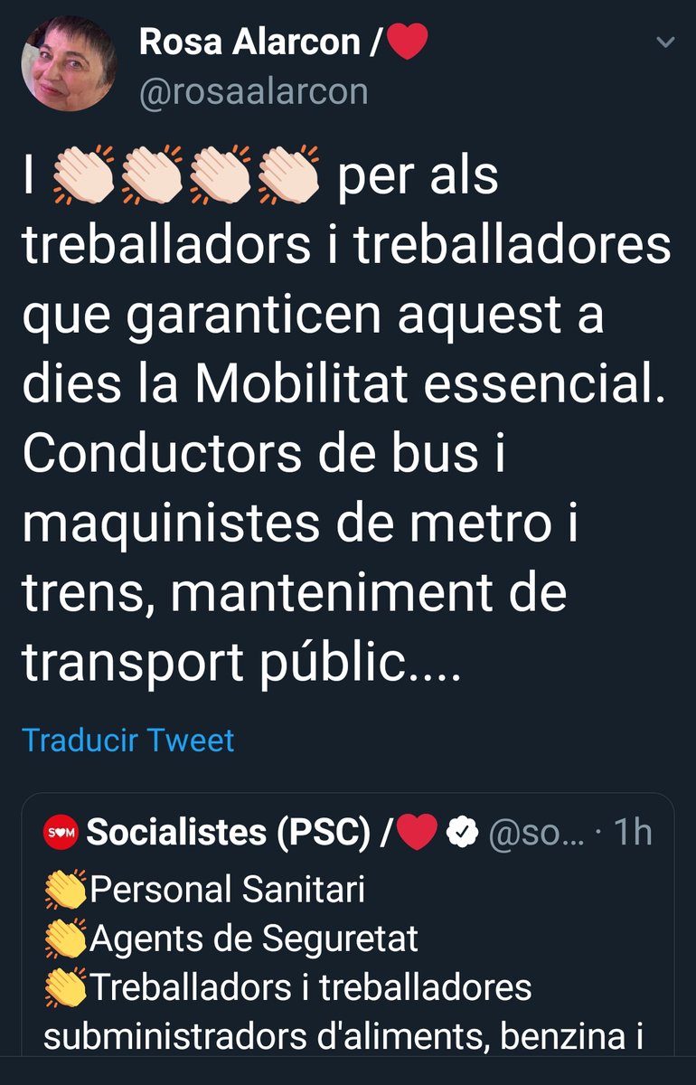 PeterPankRock's tweet photo. Sra. Presidenta de @TMB_Barcelona @rosaalarcon déjese de aplausos y preocúpese por la seguridad de las trabajadoras de #metrobcn y #busbcn.
#nomepuedoquedarencasa 
#COVID2019 #coronavirus #Covid_19 #COVID19 https://t.co/3tV5nt9Vng