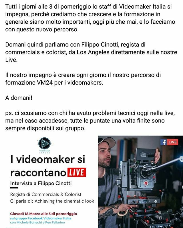 MicheleBonechi's tweet photo. Fateli i  video... Ma fateli bene! A domani! https://t.co/yGEyFDt304