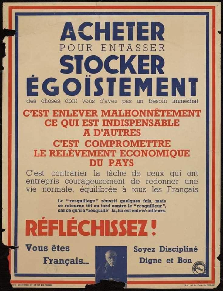 Affiche de 1940....on ressort les stocks pour les ré-afficher ?!😁😱 #SolidariteCOVID19 #Respect #communication