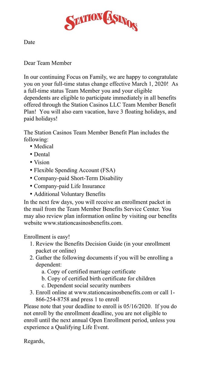 VitalVegas's tweet image. This is awesome. Hear right before the shutdown, Station Casinos quietly promoted many (in the hundreds) of employees to full-time status so they'll continue to be paid and get benefits.