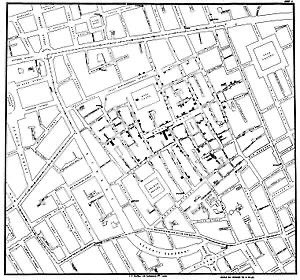 agrimensora's tweet photo. ¿Sabias que el primer análisis geoespacial de un brote de cólera en Londres en el 1854 fue realizado por el doctor John Snow? Al analizar la ubicación de las personas contagiadas, identificó la fuente del brote en una bomba de agua pública en la calle Broad. Interesante, ¿no? https://t.co/NSWrjA020H