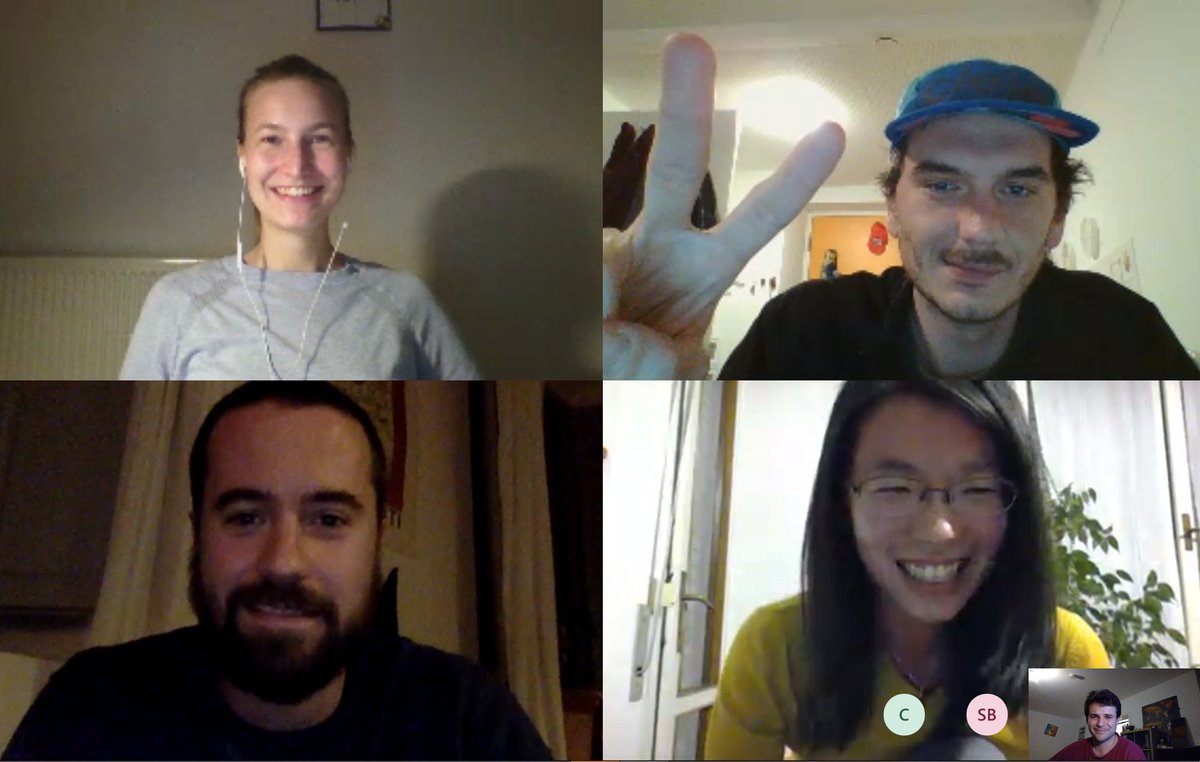 Practicing #socialconnection and #physical distancing with my <a href="/HealthProsH2020/">HealthPros Innovative Training Network</a> comarads!