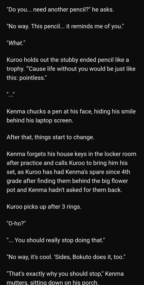 Smiles like yours are hard to come by by bonnia https://archiveofourown.org/works/3274034 -1/1-kuroken-kuroo uses pick up lines on kenma-so funny and sweet-i love it