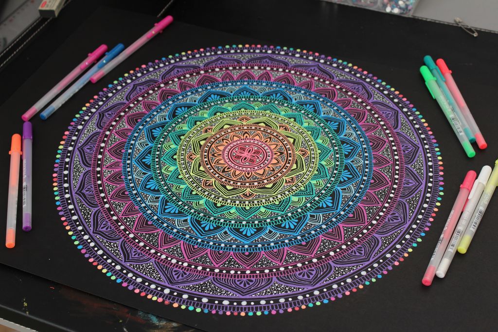 BeyondHenna's tweet photo. Still so in love with this neon mandala - all completely hand-drawn on A2 black card. An actual labour of love!💛

The original is available to purchase for £200. Please DM or email.
High-quality fine #artprints also available, here: https://t.co/BOHAYsKb4y #art #artist #mandala https://t.co/7MTxNrV7Qc