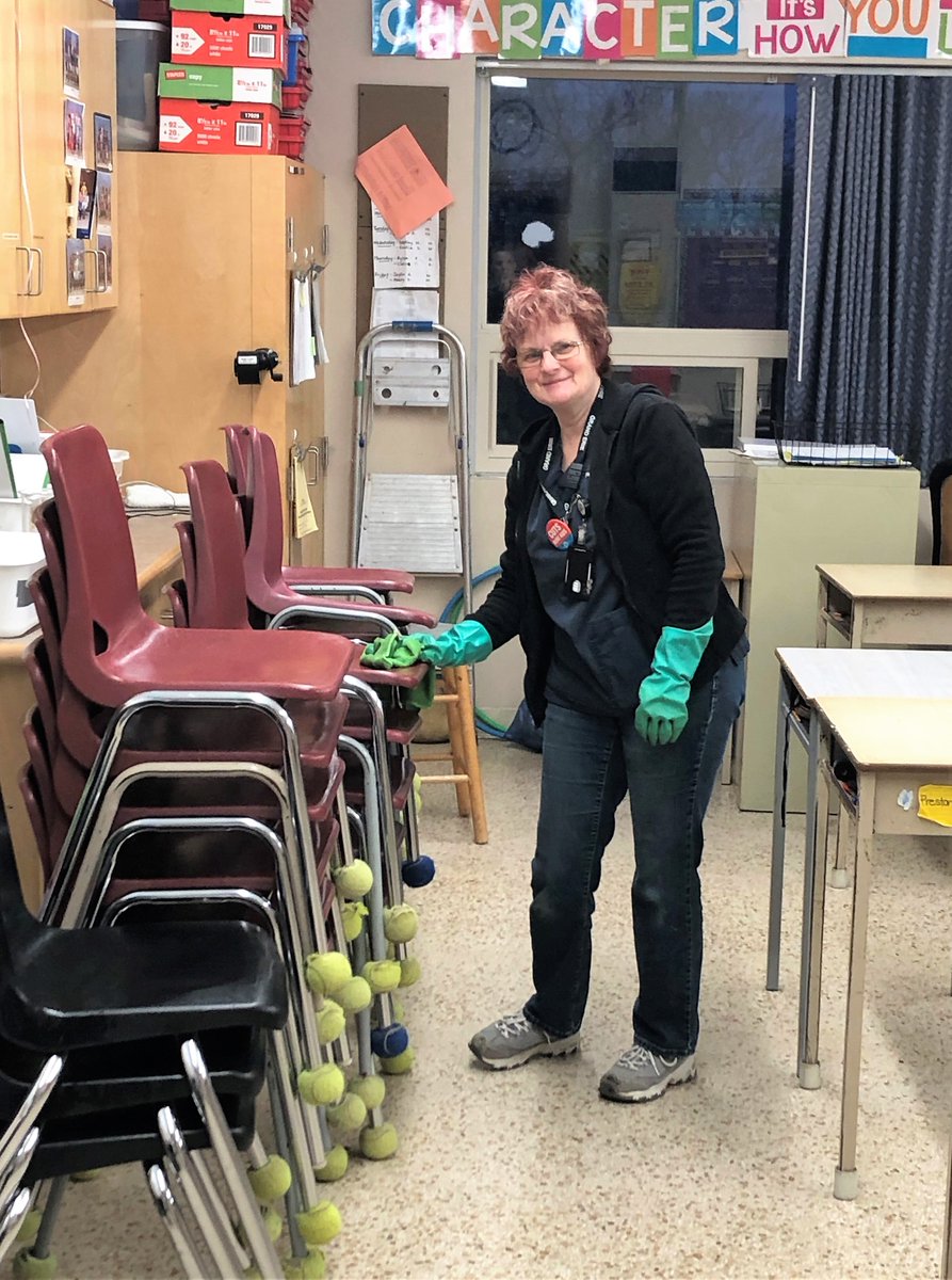 GEDSB's tweet photo. A BIG THANKS to our amazing Custodians, Caretakers and entire Facility Services team who are hard at work this week, disinfecting all our schools! These efforts will go a long way in keeping our Grand Erie students and staff safe when they return. #grateful https://t.co/NWyKEUtq1J