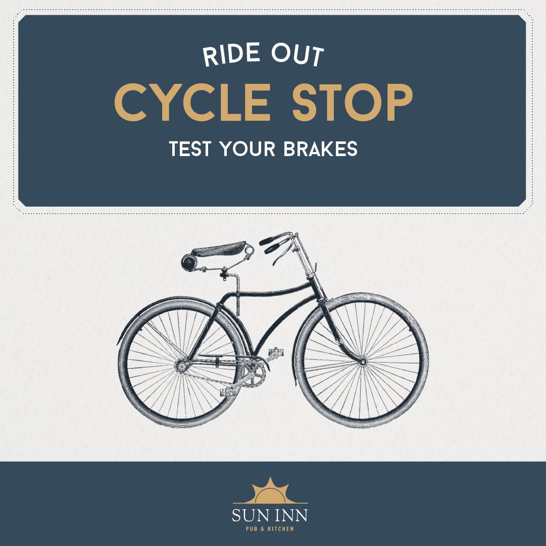 Park your bike up #suninn #cyclestop