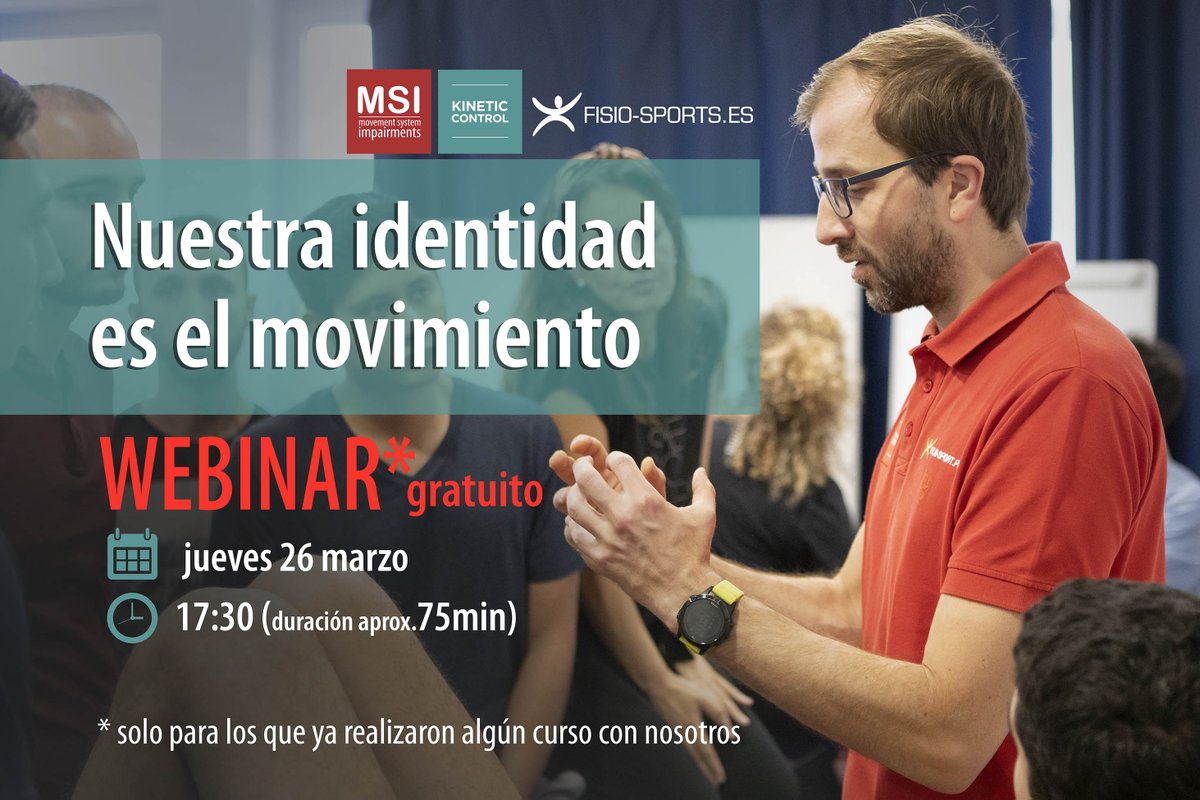 FisioSportsEs's tweet photo. En este tiempo de #yomequedoencasa te estamos preparando varios🔜 WEBINARs❣. Es el momento perfecto para la formación y crecimiento personal. Aprovechalo con Fisio-Sports!❣
Pronto más info.
#fisioterapia #kineticcontrol #msi #movementsolution #movementsystem #movimiento https://t.co/vkNiGEIjWH