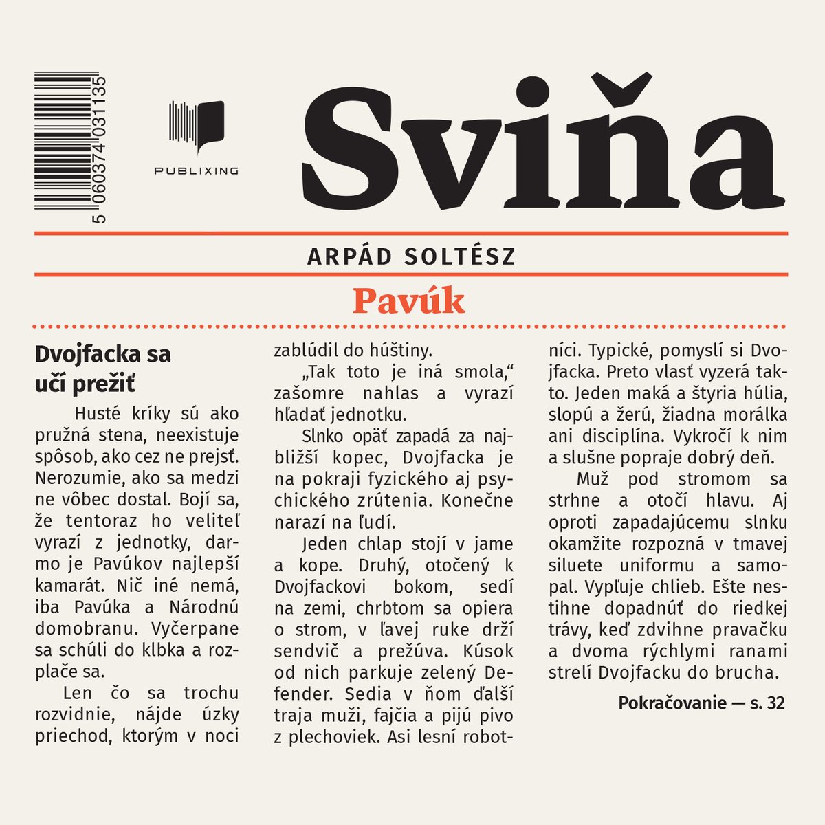 Feťáčky klamú! ...len dúfajme, že Wagner bude na konci aj s Predsedom, Ňuňu, Dubkáčikom a spol. sedieť. Natvrdo. A poriadne dlho!

#audiokniha Arpáda Soltésza SVINA je na pár dní v rámci iniciatívy #skorona20 na <a href="/audiolibrixcom/">audiolibrix.com</a> za vynikaj[cu cenu!

audiolibrix.com/sk/Directory/B…