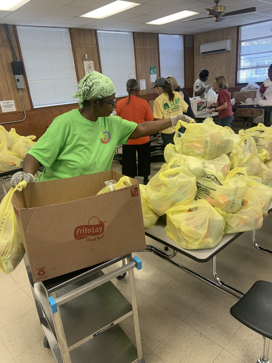 Thank you for preparing and handing out hundreds of food bags for our students. #HZES