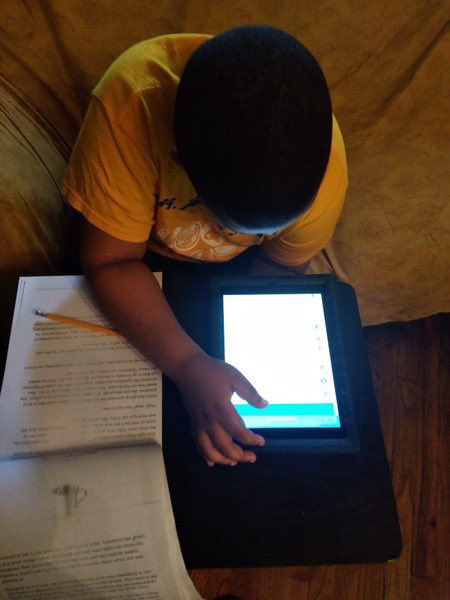 APSMAJ_Elem's tweet photo. No days off!!! Jurel getting his distant learning on💻📚! #MAJSTRONG https://t.co/nLJ5mbkPBV