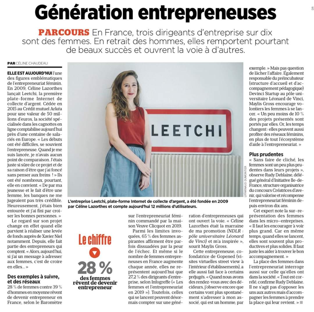 DevinciAlumni's tweet photo. [Vu ds la presse] 📰 Les entrepreneuses ont leur mot à dire !

Merci à vous les filles :
👉 @CelineLz (#promo2007 de l'@IIMparis)
👉 @Maylisfg (#promo2016, double-diplômée de l'@EMLVparis et de l'@ESILVparis)

#entreprenariat @Leetchiweb @Gopened360 @DevinciStartup @le_Parisien https://t.co/U2NqefL1P2