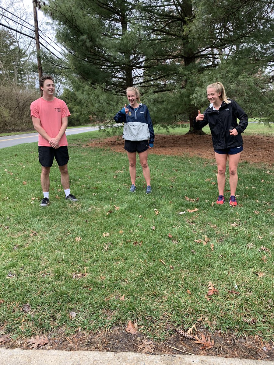Walking in the IH area with a friend I came across these 3 running and keeping a social distance!  #IHPrincipal #IHPromise
