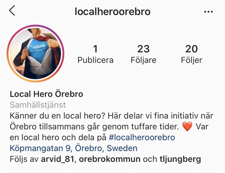 ullissandberg's tweet photo. Vill ni uppmärksamma och följa de fina initiativen i spåren av #Corona gå in och tagga #localheroorebro #orebro @svtorebro @NApunktSE @SRKarwan uppmärksammas på på #visitorebro #orebrokompaniet FB och Instagram https://t.co/fBQ9bd0Prm
