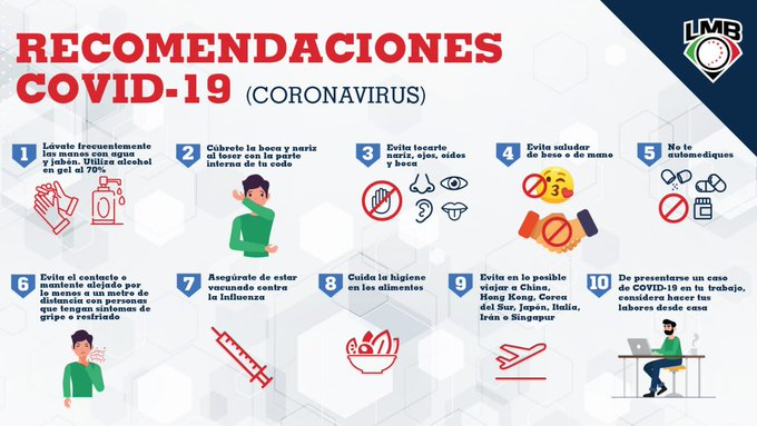 LMBBanorte's tweet photo. ¿Cómo van con las recomendaciones para evitar la propagación del #COVIDー19?

Si tienen alguna duda, visiten el micrositiio informativo de la LMB: https://t.co/pfbw5rGNWr https://t.co/YXjR1qaYuQ